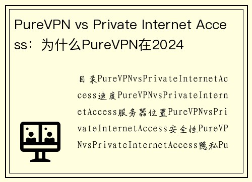 PureVPN vs Private Internet Access：为什么PureVPN在2024